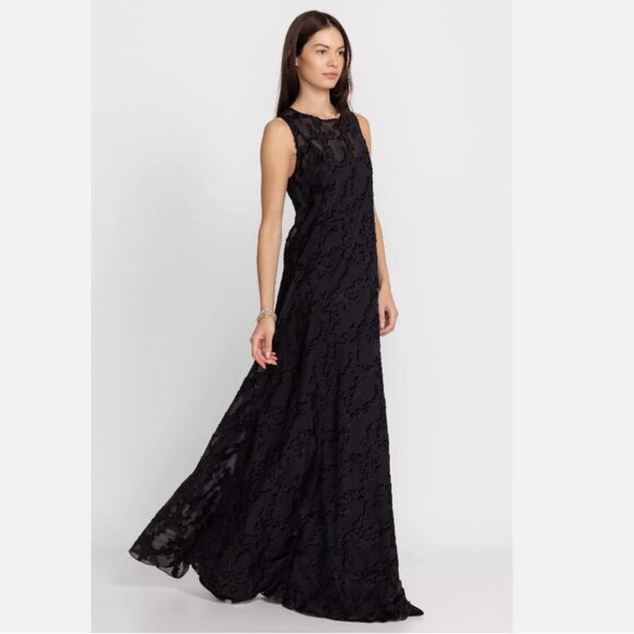 Johnny Was Flower Jacquard Maxi Dress - Picture 1 of 12